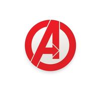 Marvel Avengers Red and White Logo Button Badge 25mm