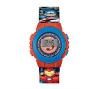 Marvel Avengers Red & Blue Character Print Digital Watch Multicoloured
