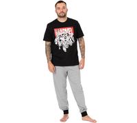 Marvel Avengers Short Sleeve Long Leg Pyjama Set (Mens Black)
