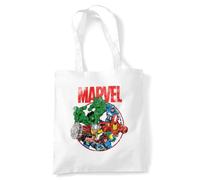 Marvel Avengers Sphere Red Grocery Travel Reusable Tote Bag, White, 38X42Cm
