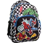 Marvel Avengers Superhero Check School Backpack - Large Avengers Kids Backpack with Compartments and Padded Back