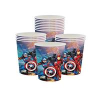 Marvel Avengers Superhero Paper Cups, 16Pcs Superhero Decorations Captain America Iron Man for Kids Boys Birthday Party Decor Supplies