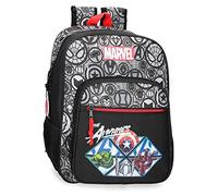 Marvel Avengers The Avengers Heroes School Backpack Adaptable to Black Trolley 30x38x12 cms Polyester 13.68L