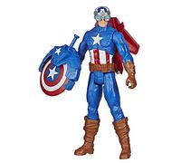 Marvel Avengers Titan Hero Series Blast Gear Captain America, 30-cm Toy, With Launcher, 2 Accessories and Projectile, Ages 4 and Up