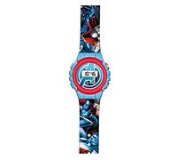 Marvel Avengers Unisex Children's Digital Automatic Watch with Plastic Strap KL86100, Multicoloured (Multi-Colour)