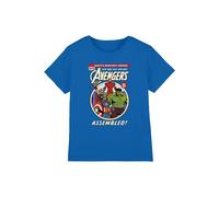 Marvel Avengers Vintage Comic Kids T-Shirt, Royal | Size: 5-6 Years Marvel Royal 5-6 Years