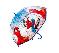 Marvel Avengers Webbed Wonder Spiderman Transparent POE Dome Umbrella for Boys and Girls