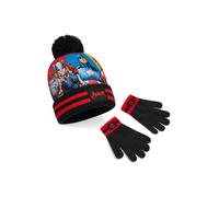 Marvel Avengers Winter Set Hat & Gloves Kids in Black Marvel Black One Size