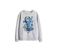 Marvel Baby Groot Headphones Kids Sweatshirt, Athletic Heather in Light Grey | Size: 7-8 Years Marvel Light Grey 7-8 Years