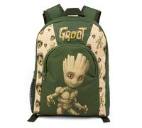 Marvel Guardians of the Galaxy Kids Backpack | Green Rucksack For Boys & Girls with Adjustable Straps | Practical & Organised Baby Groot School Bag | Movie Luggage Merchandise Gift for Kids & Teens