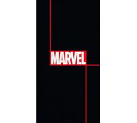 Marvel Bath Towel Logo Black 75 x 150 cm 100% Cotton Velour Quality Beach Towel Towel Bath Sheet Iron Man Hulk Thor Captain America Spider Man Disney MCU Matches Bed Linen