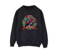 Marvel Be Merry Sweatshirt In Black Black 4XL