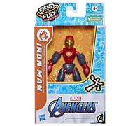 Marvel Avengers Bend and Flex Missions Iron Man Fire Mission Action Figure, 15-cm-scale Bendable Toy for Ages 4 and Up