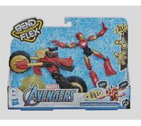 Marvel Bend & Flex Iron Man Flex Rider Action Figure with 2-in-1 Motorcycle