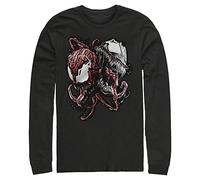 Marvel Big & Tall Men's Classic Poison Tops Long Sleeve Tee Shirt, Black, 4XL Big