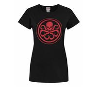Marvel Black Logo Short Sleeved T-Shirt Womens