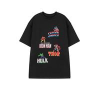 Marvel Black Multi Character Short Sleeved T-Shirt Mens
