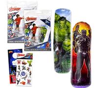 Marvel Black Panther and Hulk Bop Bag for Kids - Bundle with Black Panther and Hulk Punching Bag for Outdoor Play Plus Stickers, More | Marvel Punching Toy for Boys