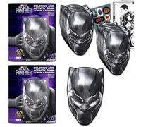 Marvel Black Panther Mask Party Favor Pack Set - Bundle Includes 12 Masks, 12 Coloring Activity Books, More | Supplies Dress Up Accessories Supplies