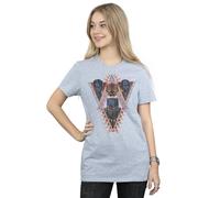 Marvel Black Panther Tribal Heads Cotton Boyfriend T-Shirt In Grey Grey