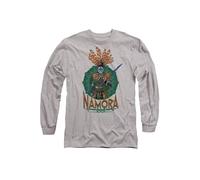 Marvel Black Panther: Wakanda Forever Namora Long Sleeve T-Shirt, Athletic Heather in Light Grey | Size: Medium Marvel Light Grey M