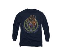 Marvel Black Panther: Wakanda Forever Shuri Okoye Nakia M'Baku Long Sleeve T-Shirt, Navy | Size: Medium Marvel Navy M