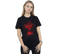 Marvel Black Widow Movie Avengers Logo Cotton Boyfriend T-Shirt Black 5XL