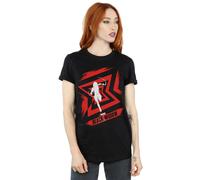 Marvel Black Widow Movie Icon Run Cotton Boyfriend T-Shirt Black 4XL