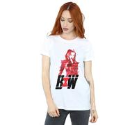 Marvel Black Widow Movie Logo Artwork Cotton Boyfriend T-Shirt In White White L