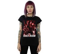 Marvel Black Widow Movie Red Group Cotton T-Shirt Black XXL