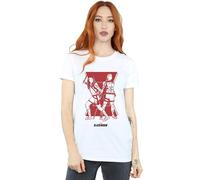 Marvel Black Widow Movie Sisters Silhouette Cotton Boyfriend T-Shirt In White White