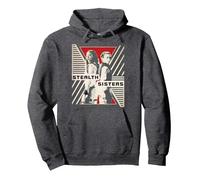Marvel Black Widow Stealth Sisters Portrait Pullover Hoodie, Adult Unisex, Dark Heather Grey, XX-Large
