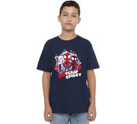 Marvel Boy's Amazing Friends Team Spidey T Shirt, Navy, 12-13 anni