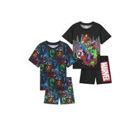 Marvel Boy's Avenger 2 Pack Short Pyjama Set | Size: 11-12 Years Marvel Multicolor 11-12 Years