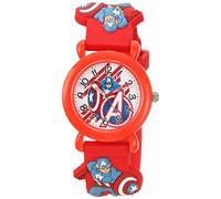 Marvel Boy's 'Avenger' Quartz Plastic Casual Watch, Color:Red (Model: WMA000155)