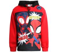 Marvel Boys' Avengers 1/4 Zip Fleece Hoodie Sweatshirt: Spidey Spider-Man Hulk Iron Man Captain America Black Panther, 2T-16, Spidey Red, 3 Years