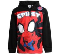 Marvel Boys' Avengers 1/4 Zip Fleece Hoodie Sweatshirt: Spidey Spider-Man Hulk Iron Man Captain America Black Panther, 2T-16, Spidey Black, 24 Months