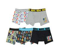 Marvel Boys' Avengers Boxer Briefs with Assorted Hero Prints Including Iron Man, Hulk, Thor & More in Size 4, 6, 8, 10, 12, 5-Pack 100% Cotton Boxer Brief, 8
