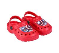 Marvel Boys Avengers Clogs Captain America Summer Sandals Size UK 7 to 12, red, 10/10.5 UK Child