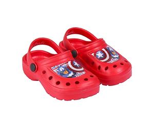 Marvel Boys Avengers Clogs Captain America Summer Sandals Size UK 7 to 12, red, 10/10.5 UK Child
