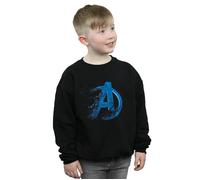 Marvel Boy's Avengers Endgame Dusted Logo Sweatshirt in Black | Size: 3-4 Years Marvel Black 3-4 Years