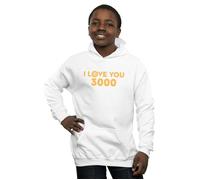 Marvel Boy's Avengers Endgame I Love You 3000 Arc Reactor Hoodie in White | Size: 3-4 Years Marvel White 3-4 Years