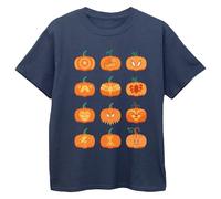 Marvel Boys Avengers Halloween Pumpkin T-Shirt Navy Blue 7-8 Years