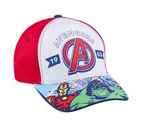 Marvel Boys Avengers Hat Adjustable Cap Captain America Hulk Iron Man Design Summer Hat Boys Gift - Red, red, 6 1/2