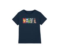 Marvel Boy's Avengers Hero Brick Logo T-Shirt, Navy | Size: 12-13 Years Marvel Navy 12-13 Years