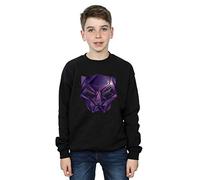 Marvel Boys Avengers Infinity War Black Panther Geometric Sweatshirt Black 7-8 Years