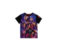 Marvel Boy's Avengers Print T-Shirt in Black | Size: 5-6 Years Marvel Black 5-6 Years