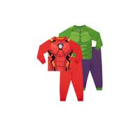 Marvel Boy's Avengers Pyjamas 2 pack in Red | Size: 4-5 Years Marvel Red 4-5 Years