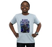 Marvel Boys Black Panther Tech Badge T-Shirt Sport Grey 7-8 Years