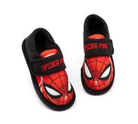 Marvel Spider-Man Slippers Boys Kids Superhero House Shoes Loafers, black, 7 UK Child
